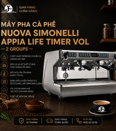 MÁY PHA CÀ PHÊ NUOVA SIMONELLI APPIA LIFE TIMER VOL – 2 GROUPS