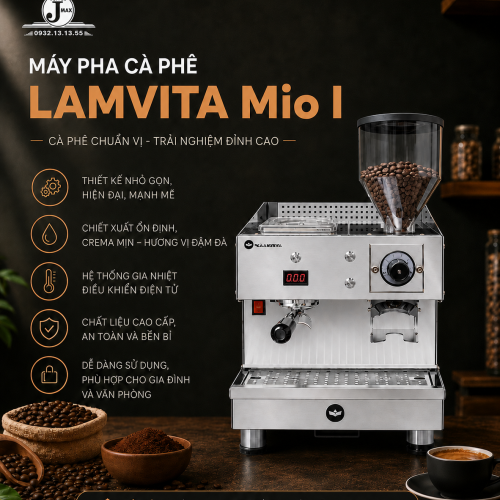 Máy Pha Cà Phê LAMVITA Mio I Chính Hãng | Tích Hợp Máy Xay Cao Cấp